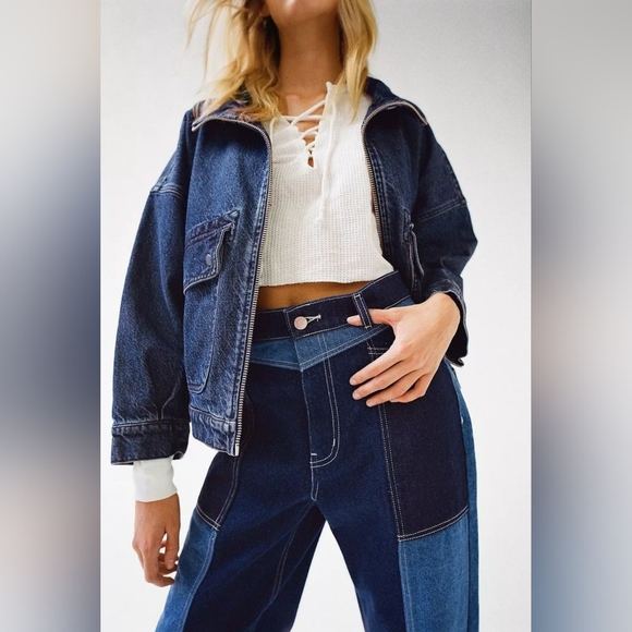 BDG Urban Outfitters High-waisted Colorblock Mom Jeans Sz.24 - Picture 2 of 7